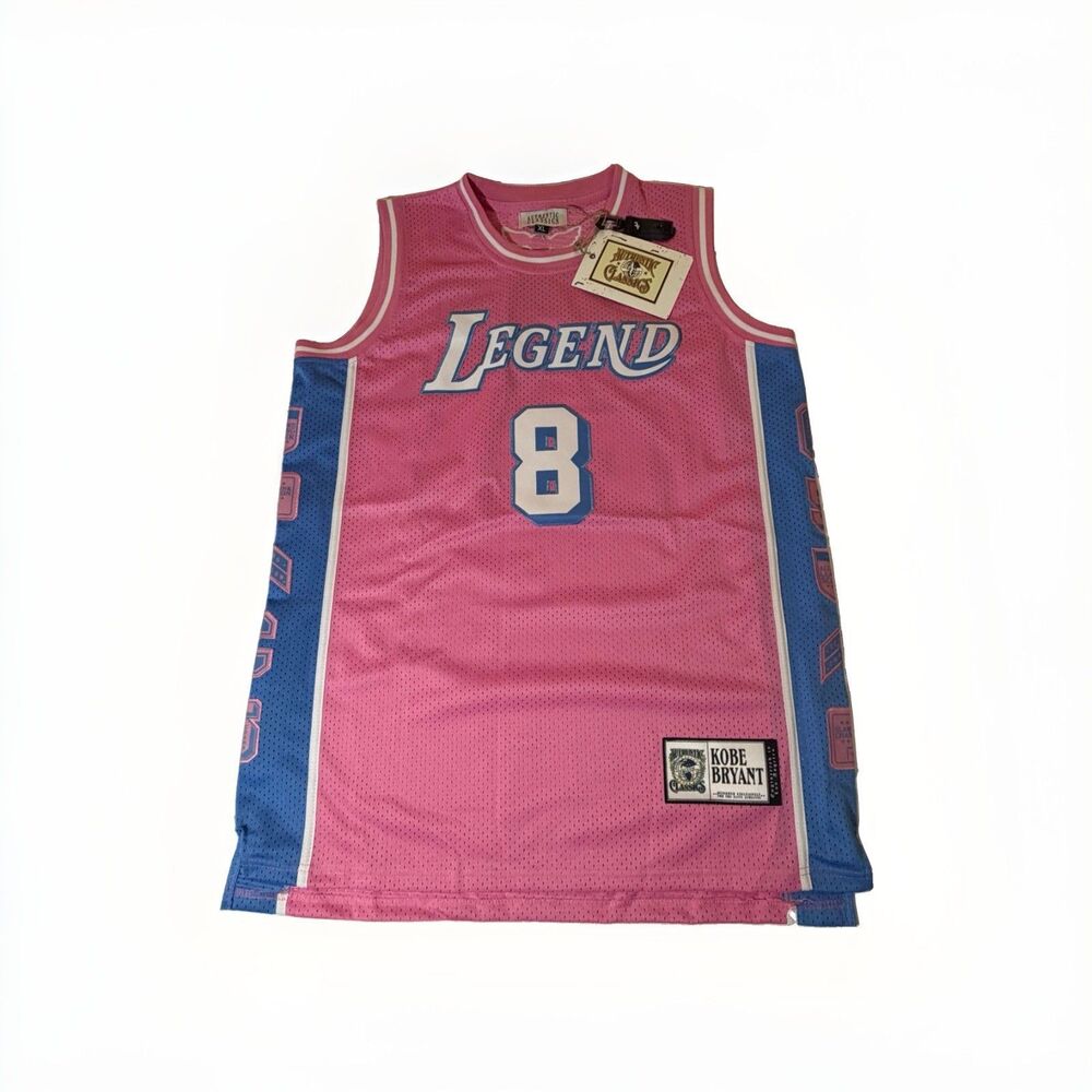Kobe Bryant Legend Mamba #8 #24 Jersey Adult XL Pink Blue NWT Authentic Classics